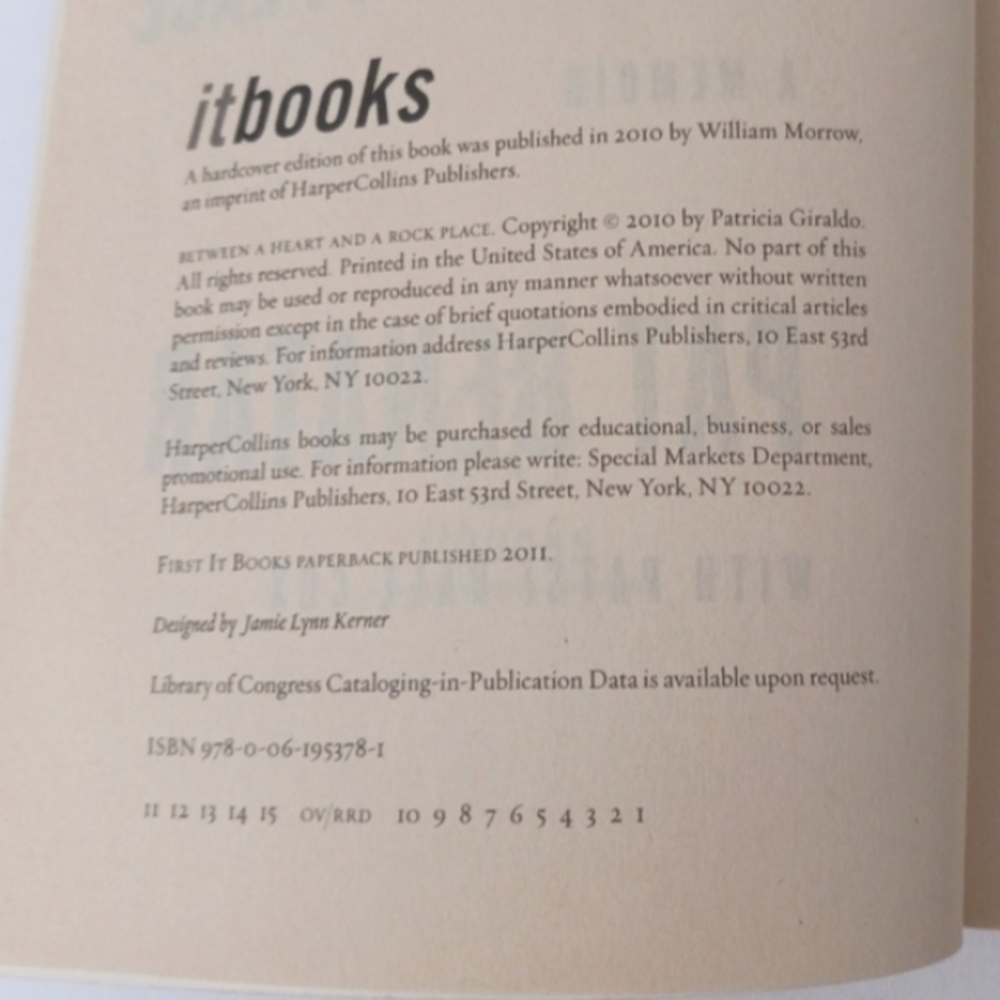 Between A Heart And A Rock Place, A Memoir by Pat Benatar w/ Patsi B Cox - READ - Picture 6 of 7